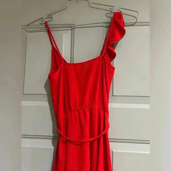 H&M DIVIDED RED RUFFLE DRESS WOMEN'S SIZE 2 - Picture 5 of 9